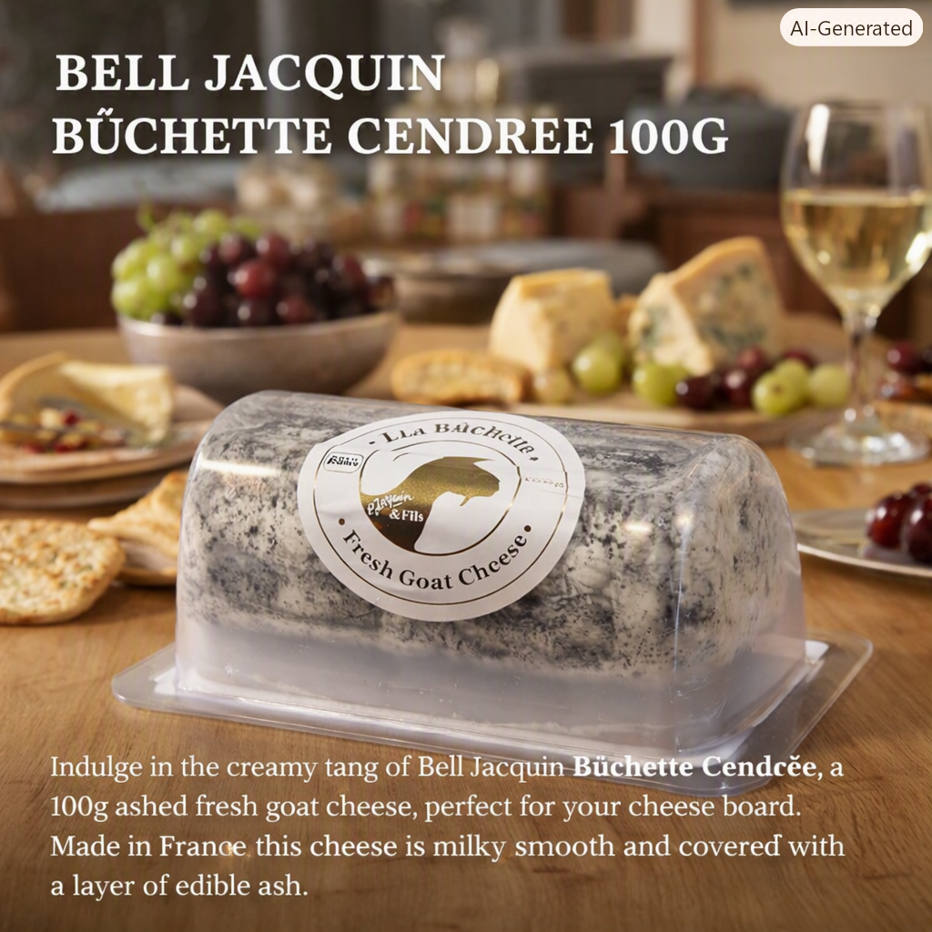 📢 NEW! Bell Jacquin – Buchette Cendree (Goat Cheese Ash) 100g