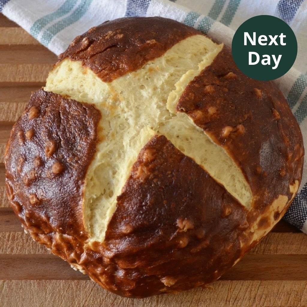 Pretzel bread (vegan), Maison Duffour, Dubai, UAE