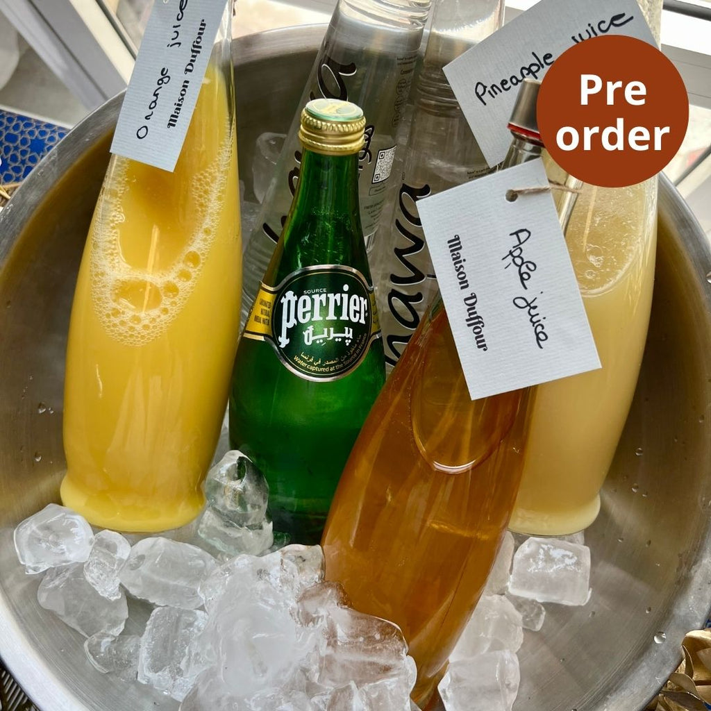 Soft drinks package, Maison Duffour, Dubai, UAE, catering