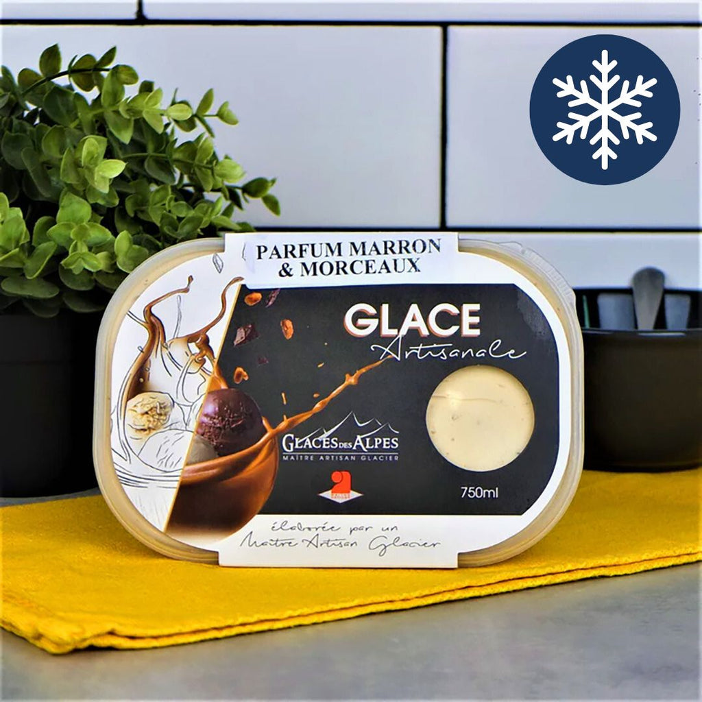 Artisanal chestnut ice cream, with chestnut chunks, Maison Duffour, Dubai, UAE