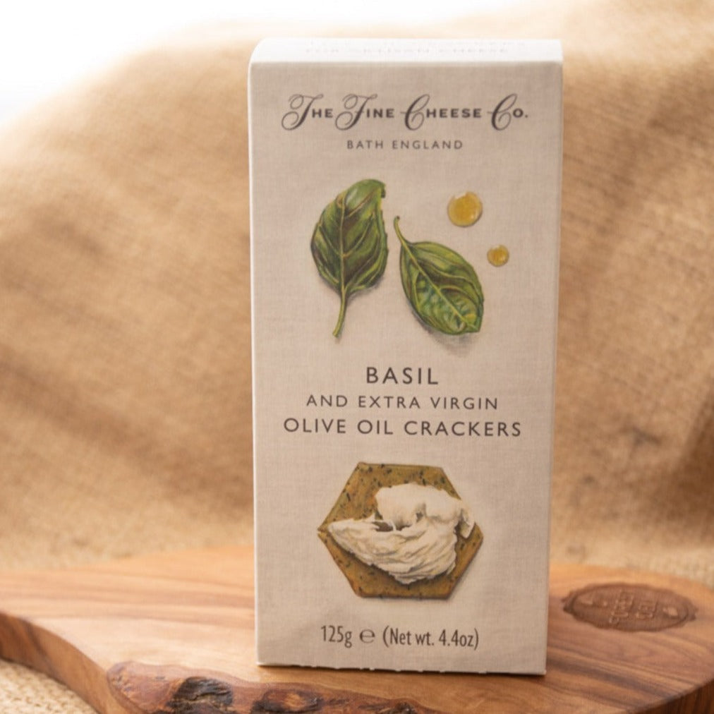 The Fine Cheese Co. Basil and Extra Virgin Olive Oil Crackers - Maison Duffour UAE Gourmet Food Store Dubai Cheese Charcuterie Deli