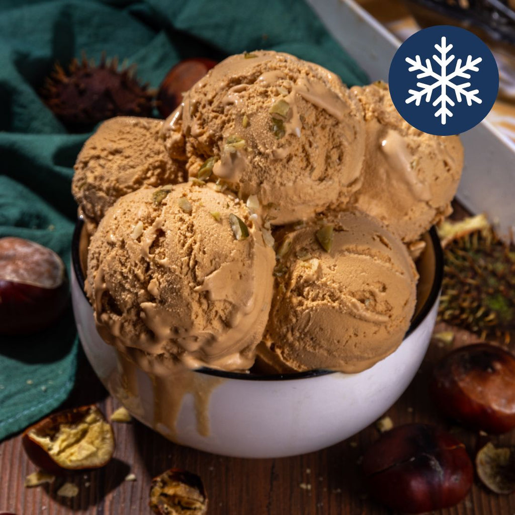 Artisanal chestnut ice cream, with chestnut chunks, Maison Duffour, Dubai, UAE