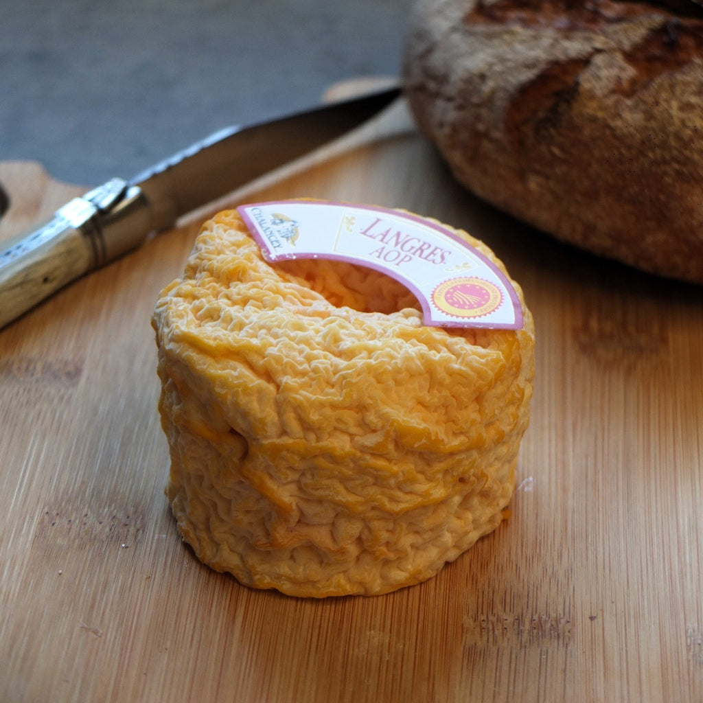 Langres cheese is made in the high plains of Champagne. Long ripening period, the cheese is put in a very humid cellar. Wwashed with an orange pigment from the Annatto tree found in America.Same family as Epoisses and Munster, Langres has a strong smell. Maison Duffour Gourmet Food Store Dubai UAE
