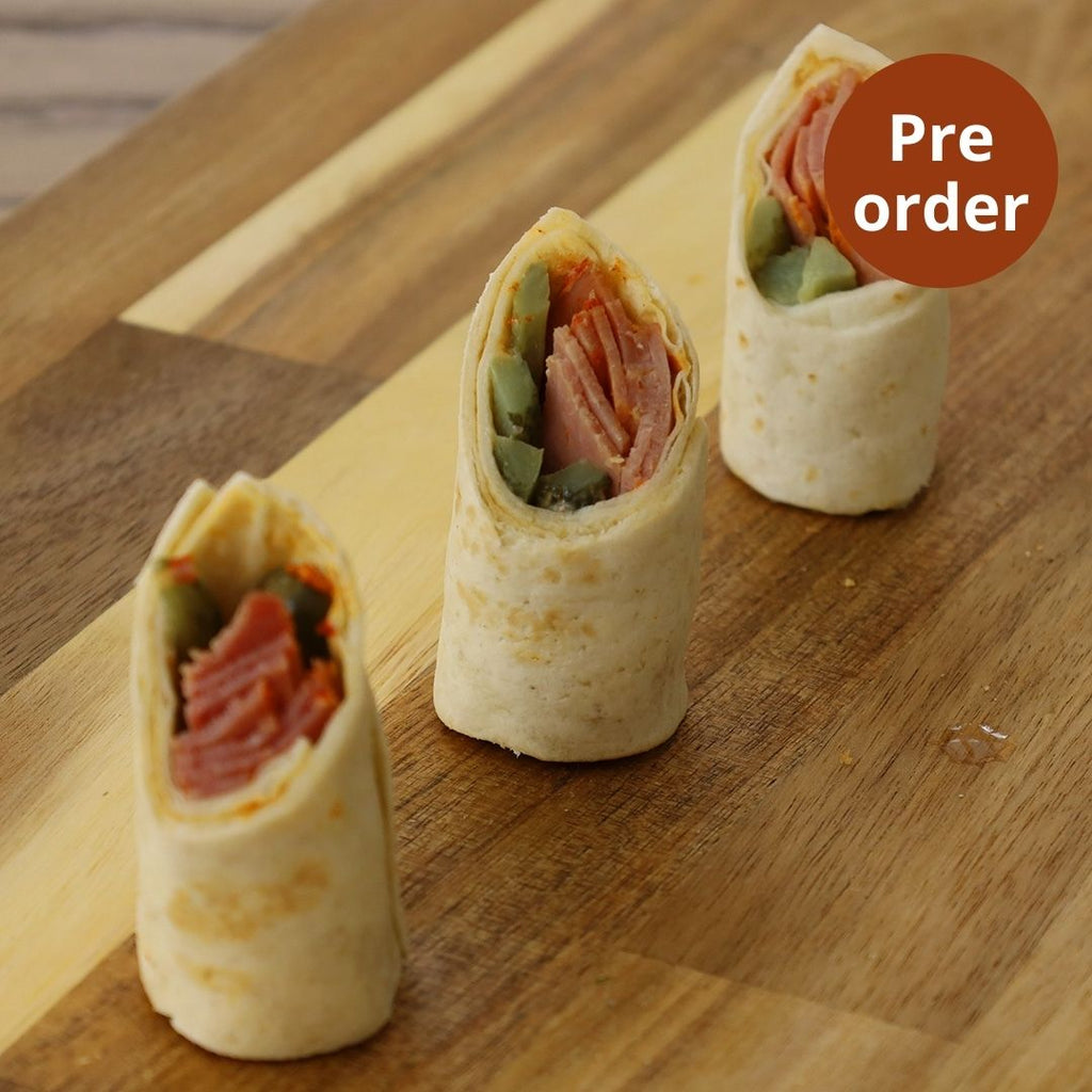 Wraps pastrami and Dijon mustard, Maison Duffour, Dubai, UAE