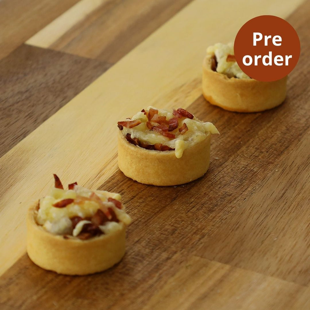 Tartlets raclette and bacon, Maison Duffour, Dubai, UAE