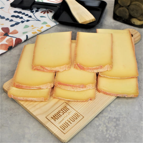 Premium Swiss Raclette St Niklaus, sliced
