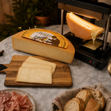 Raclette du Haut-Livradois, sliced