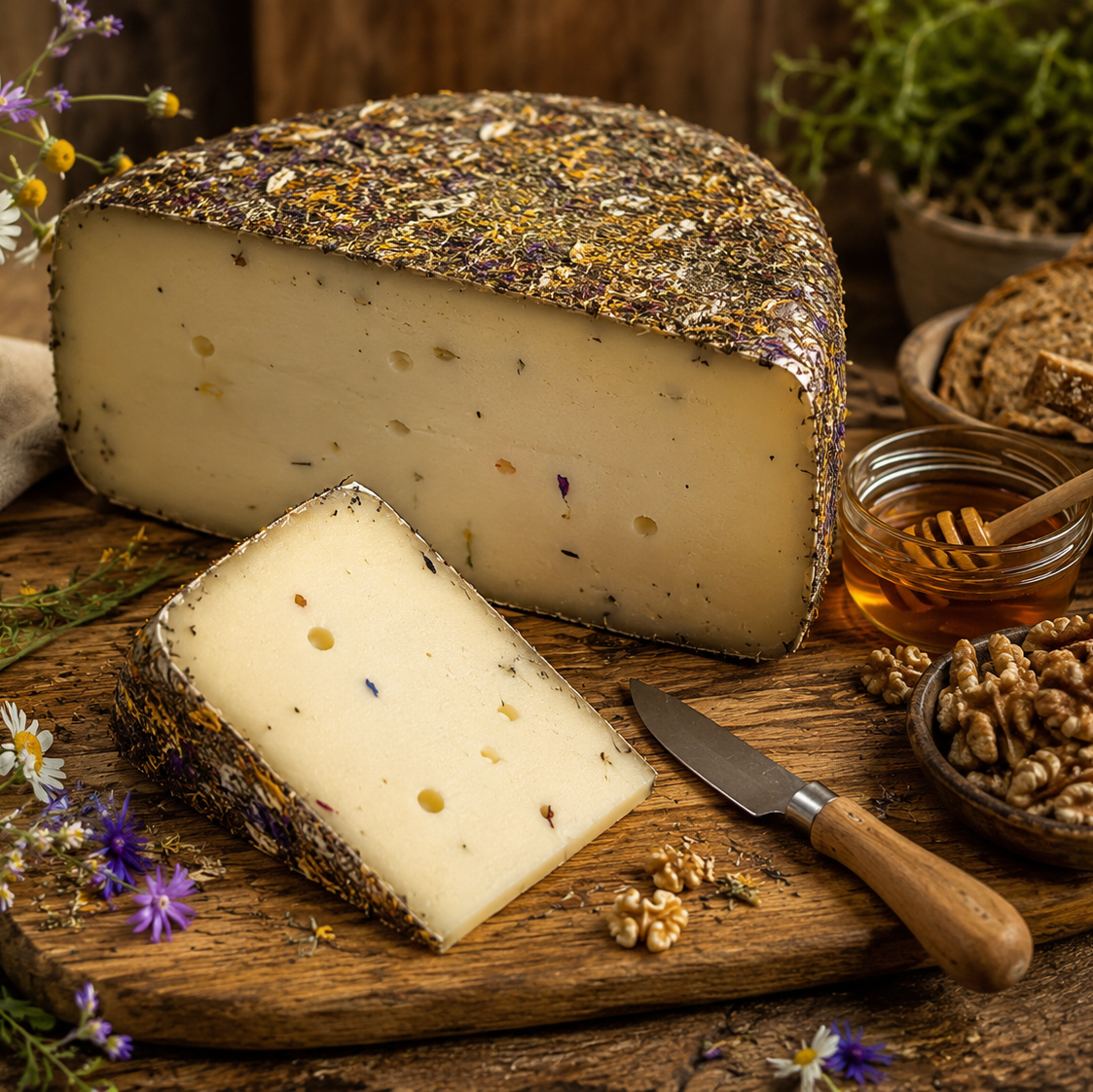 Tomme aux  fleurs