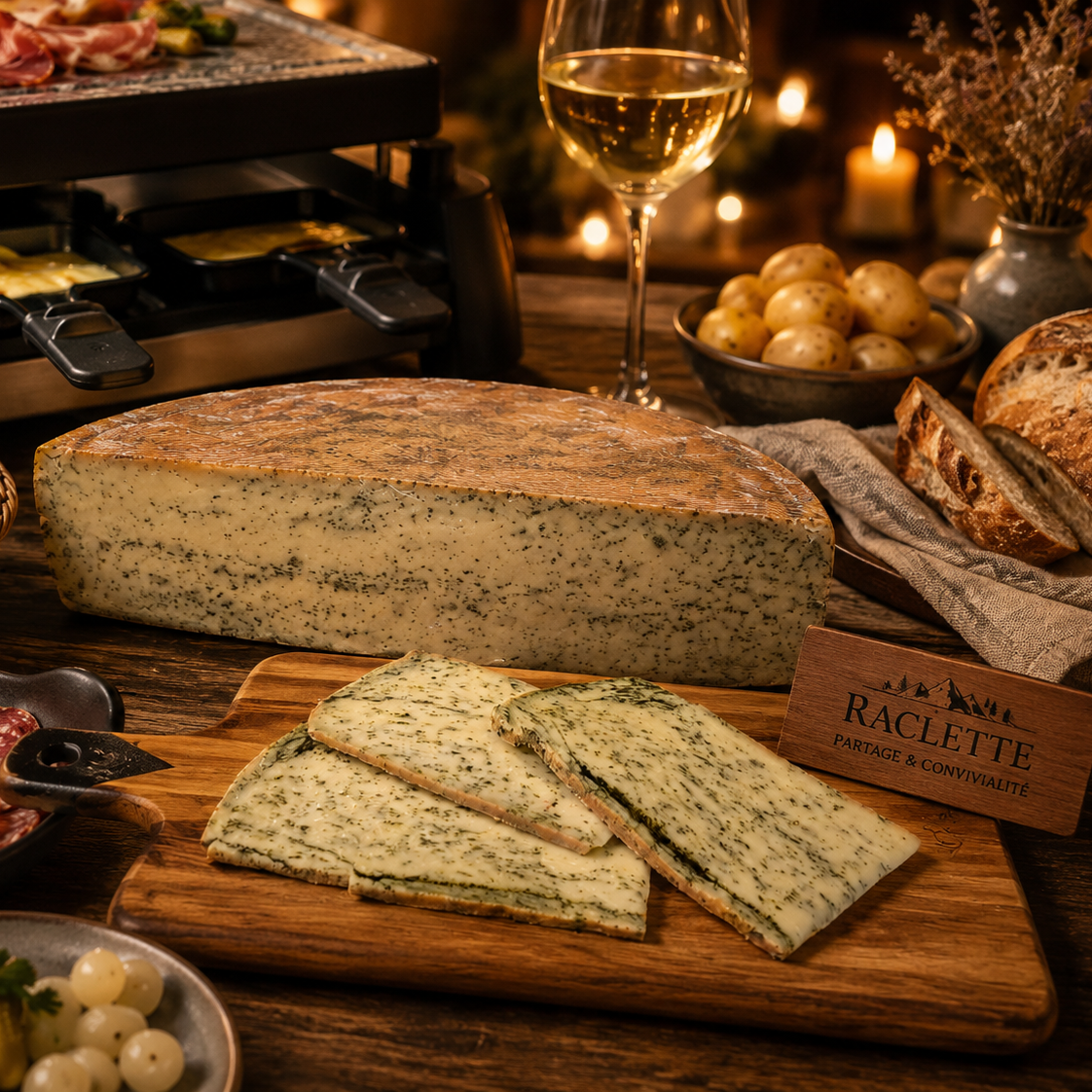 Wild garlic raclette - Sliced