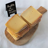 Raclette du Haut-Livradois, sliced