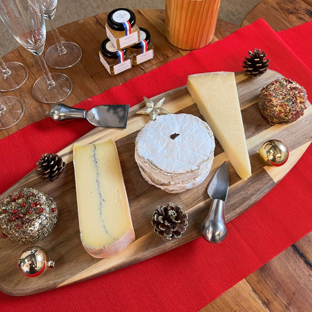 Festive cheese selection, Maison Duffour, Christmas food
