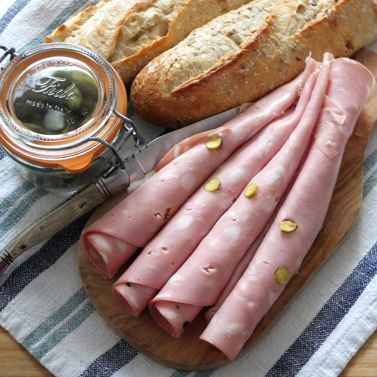 Mortadella with Pistachio Nuts, Italy