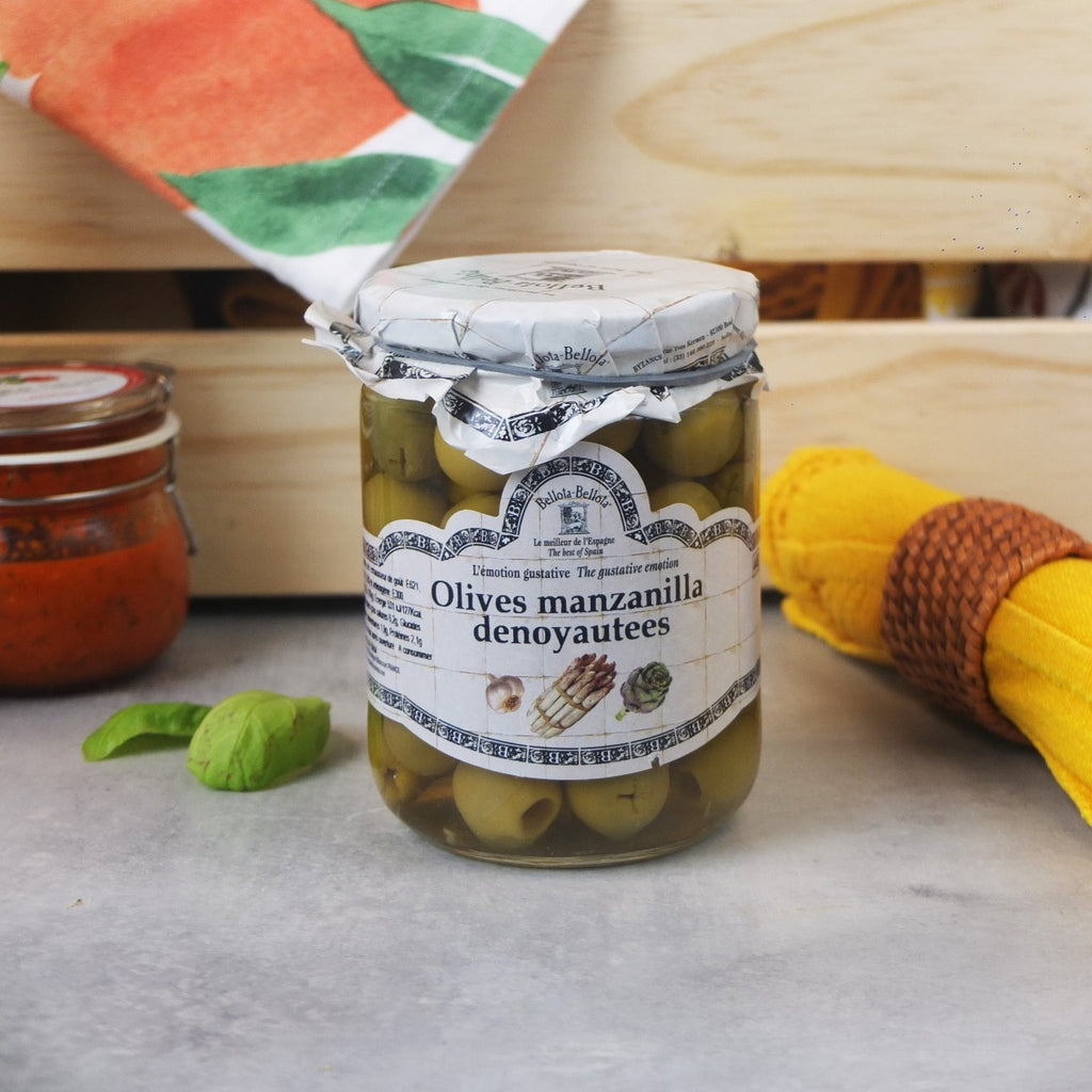 Pitted Manzanilla olives, Spain | Maison Duffour 