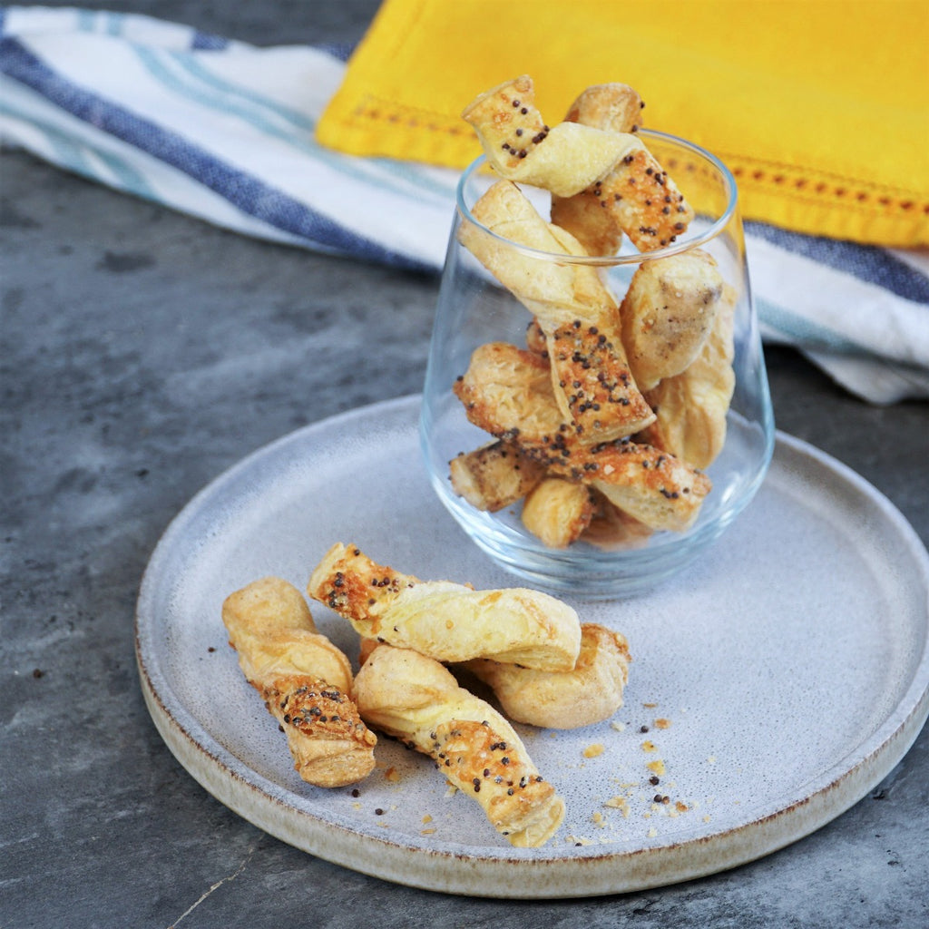 Parmigiano and mustard twists, France | Maison Duffour 