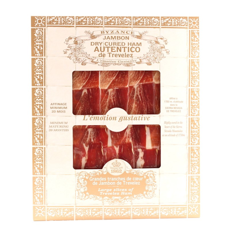 Slices of serrano trevelez ham, Dubai | Maison Duffour